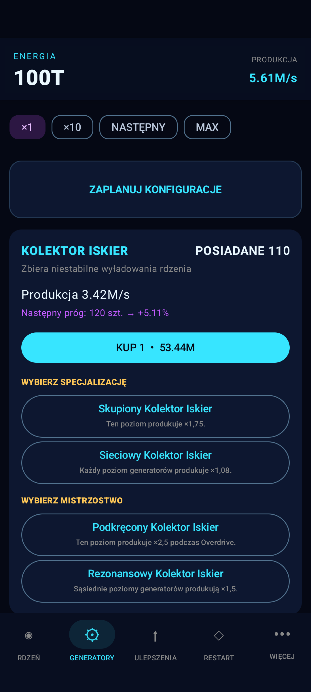 Generatory i specjalizacje